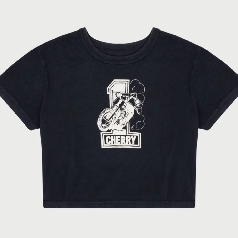 Cherry LA Cropped Baby Tee